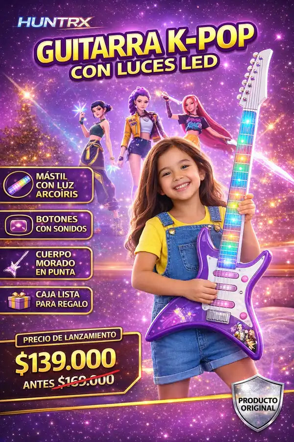 EL REGALO QUE TODA NIÑA QUIERE GUITARRA GUERRERAS KPOP CON LUCES Y SONIDO APROVECHA PRECIO DE PREVENTA