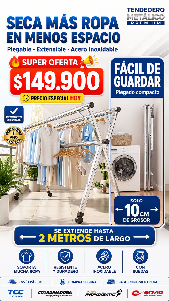 TENDERO PREMIUN METALICO EXPANDIBLE 100% ORIGINAL
