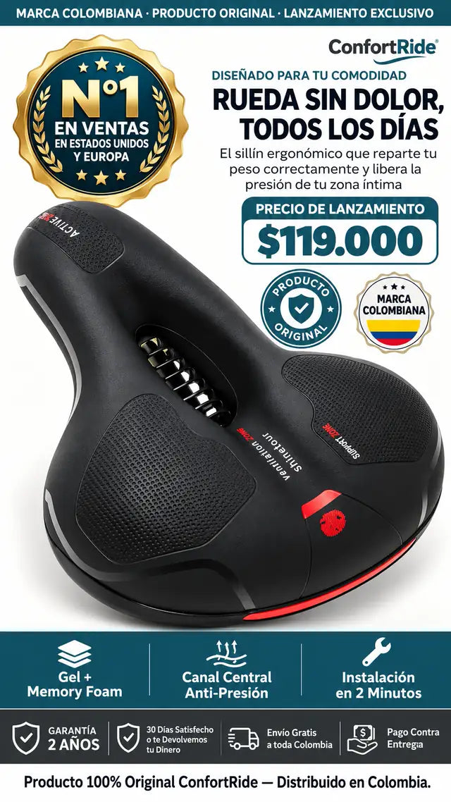 Sillin antiprostatico Confort Ride vuelve a disfrutar de la bici OJO HOY NO TE DUELE EN UNOS AÑOS TU SILLIN TE PASARA LA FACTURA