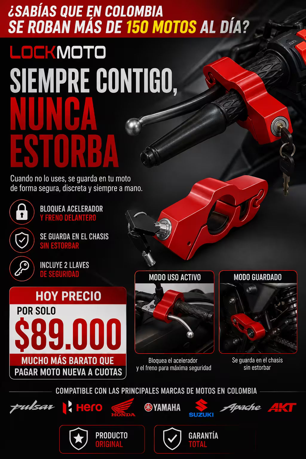 ¿Piensas que a ti no te va a pasar? Eso mismo pensaron los que hoy están pagando cuotas de una moto que ya no tienen.