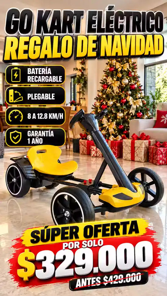 GO-KART el carro eléctrico que todo niño quiere incluye control remoto y además es plegable