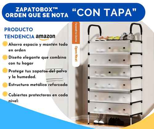 ZapatoBox™ – Orden que se Nota Guarda hasta 21 pares de zapatos