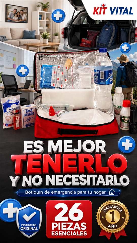 Botiquin de emergencia vital casero ¿sabias que el 95% de los hogares colombianos no tienen ni una cura para una eventualidad?